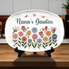 Grandma’s Love Is Sunshine For Little Flowers - Family Personalized Custom Platter - Gift For Mom, Grandma