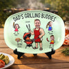 Custom Photo Platter - Personalized Father's Day Birthday Gifts For Dad, Grandpa - BBQ Bonding Time
