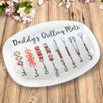 Your Love Was The Foundation Of My Life - Family Personalized Custom Platter - Father's Day, Gift For Dad, Grandpa, Grill Masters