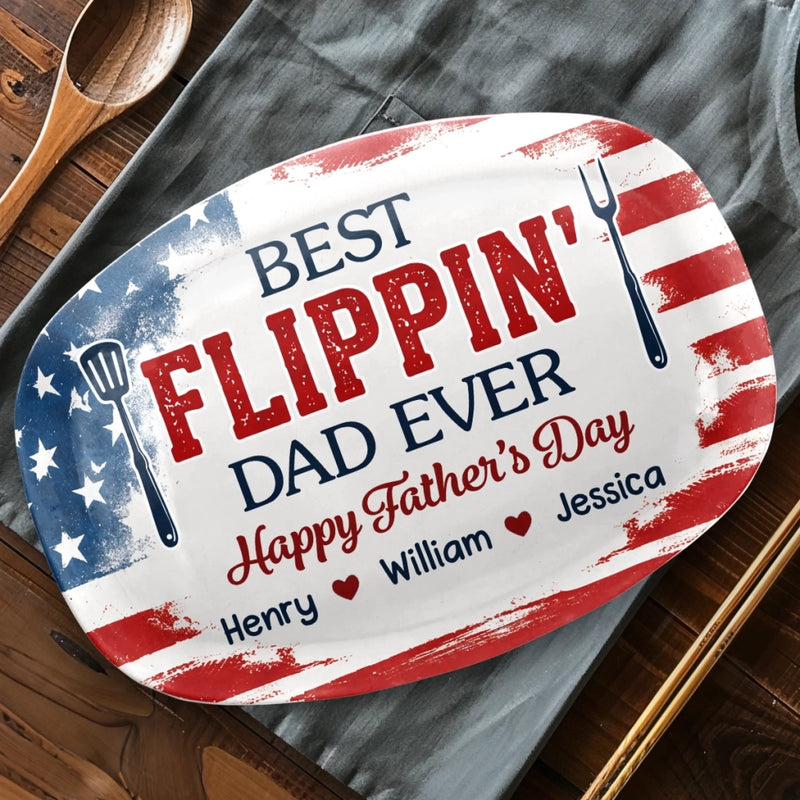 Custom Platter - Personalized Father's Day Birthday Gifts For Dad, Grandpa - Home Cooked Happiness