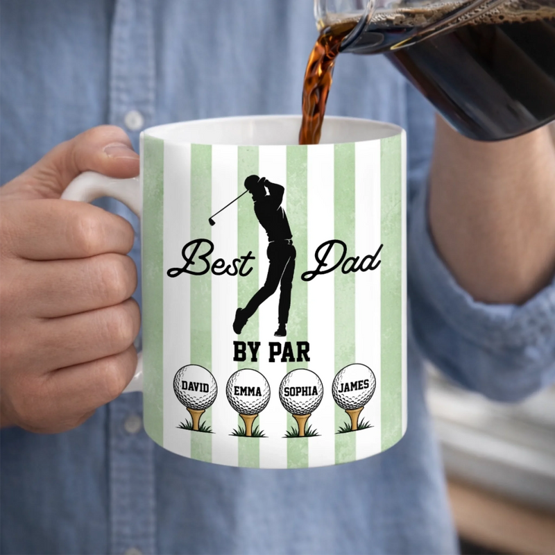 Custom Mug - Personalized Father's Day Birthday Golf Gifts For Dad, Grandpa - Swing Easy Enjoy Life