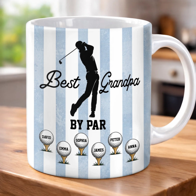 Custom Mug - Personalized Father's Day Birthday Golf Gifts For Dad, Grandpa - Swing Easy Enjoy Life