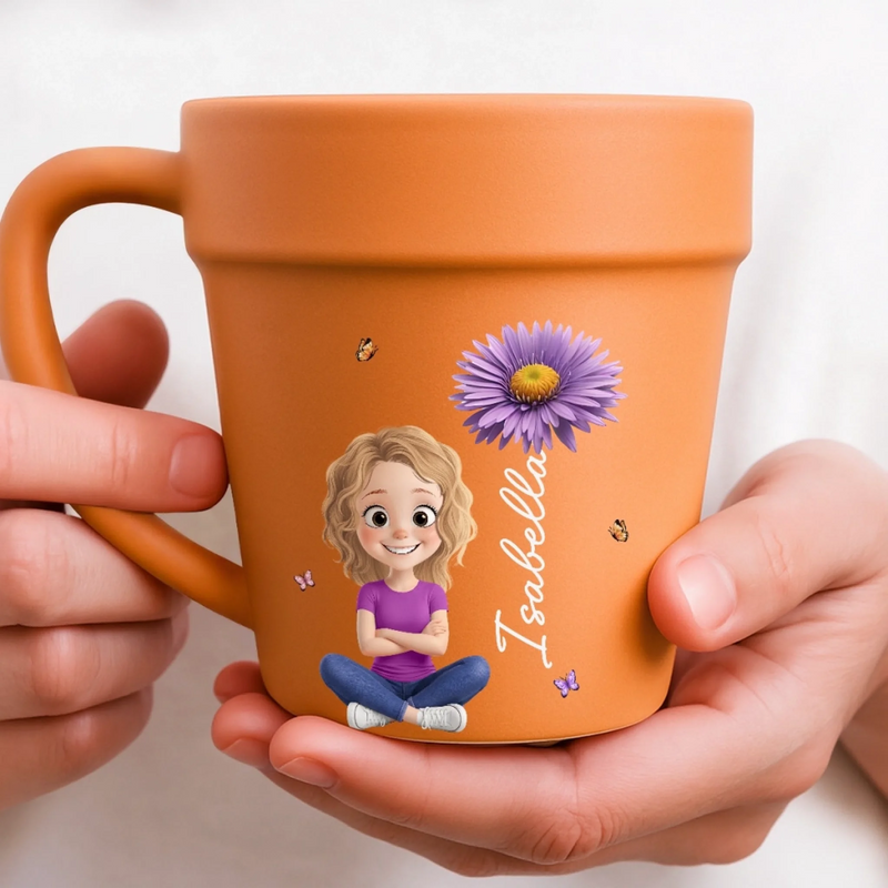 Custom Plant Pot Ceramic Mug - Personalized Birthday Garden Gifts For Gardeners - My Little Green World