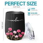 Custom Wine Tumbler - Personalized Best Friend Birthday Gifts For Women, Besties, Sisters, BFF, Family, Yourself - Partners In Wine Crimes