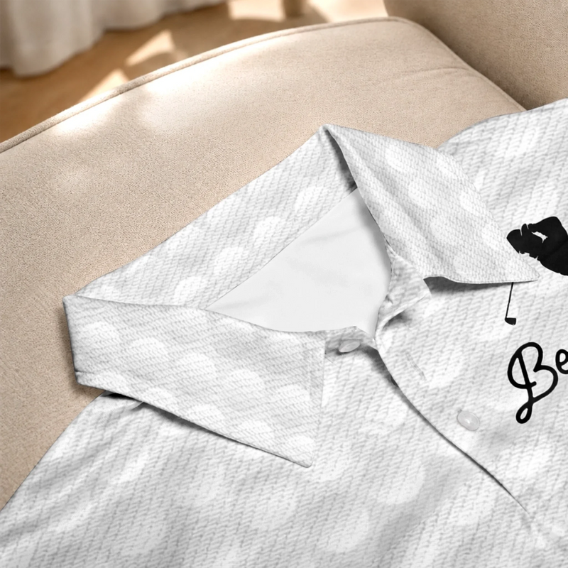 Custom Polo Shirt - Personalized Father's Day Birthday Golf Gifts For Dad, Grandpa - Born To Golf Forced To Work