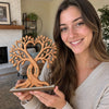 Custom 2-Layered Wooden Plaque - Personalized Anniversary Wedding Gifts For Husband And Wife, Him And Her - Made For Each Other