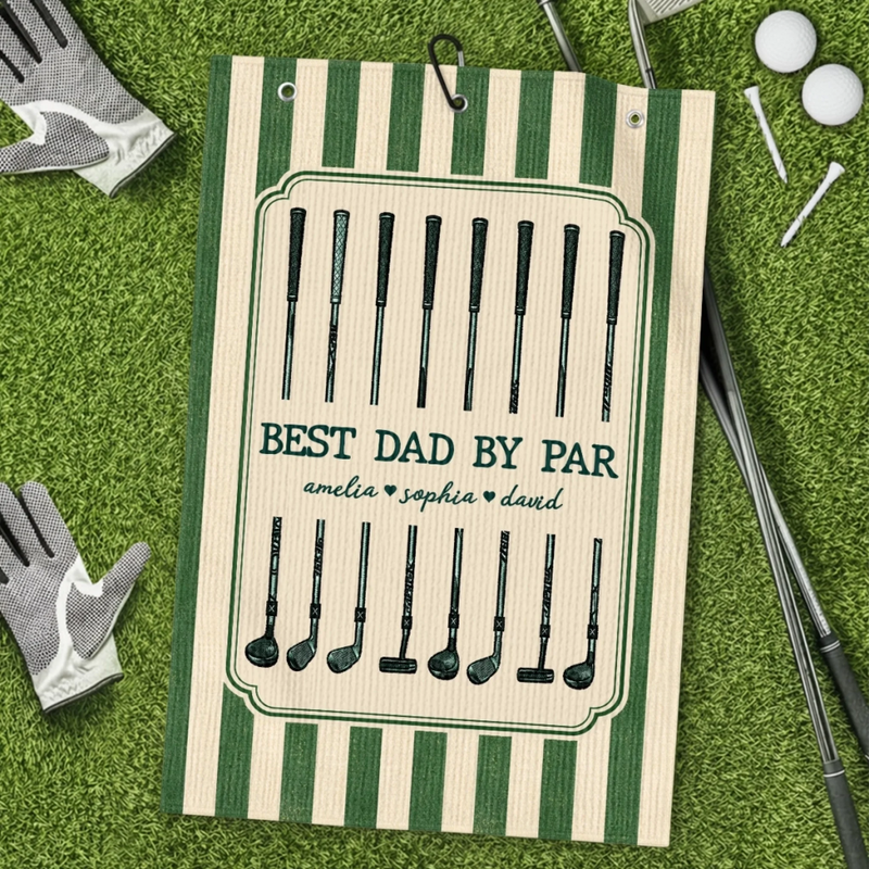 Custom Golf Towel - Personalized Father's Day Birthday Golf Gifts For Dad, Grandpa - Chasing Birdies All Day