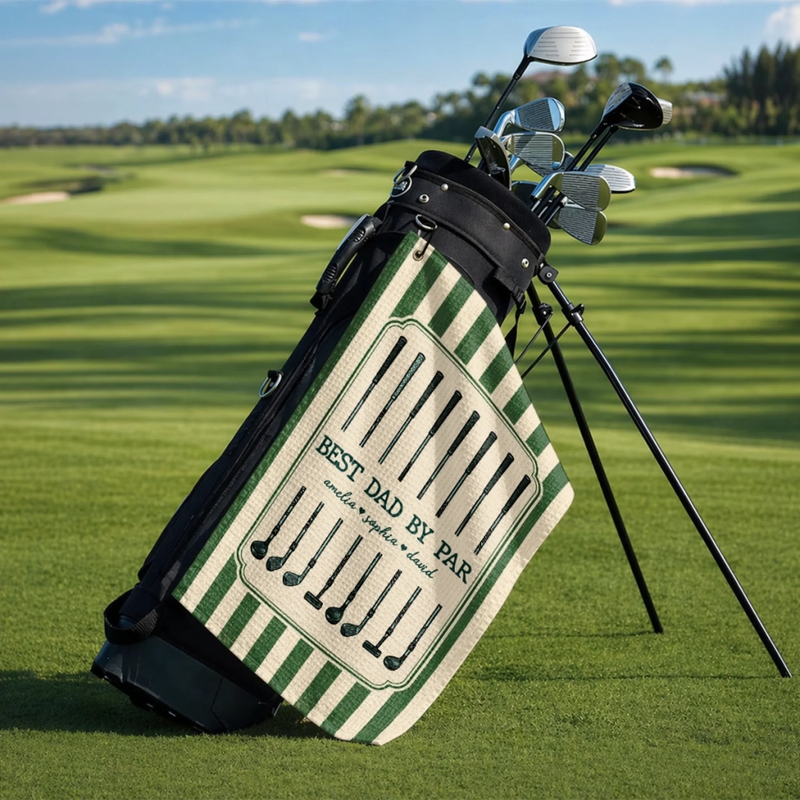 Custom Golf Towel - Personalized Father's Day Birthday Golf Gifts For Dad, Grandpa - Chasing Birdies All Day