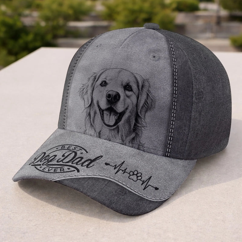 Custom Photo Cap - Personalized Father's Day Birthday Gifts For Dog Cat Lovers, Dog Dad And Mom, Cat Owners - Love Comes With Paws