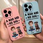 Custom Leather Phone Case - Personalized Father's Day Birthday Gifts For Dog Lovers, Dog Dad And Mom - Life Feels Better With Pets