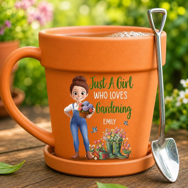 Custom Plant Pot Ceramic Mug - Personalized Garden Gifts For Gardeners - Seeds Of Love, Flowers Of Joy - Flower Pot Mug