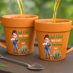 Custom Name Gardening Gifts for Gardeners - Personalized Plant Pot Mug