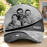 Custom Photo Cap - Personalized Father's Day Birthday Gifts For Dad, Grandpa - Family First Always