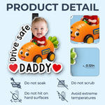Custom Photo Acrylic Car Visor Clip - Personalized Father's Day Gifts For Dad, Grandpa - Buckled Up With Love