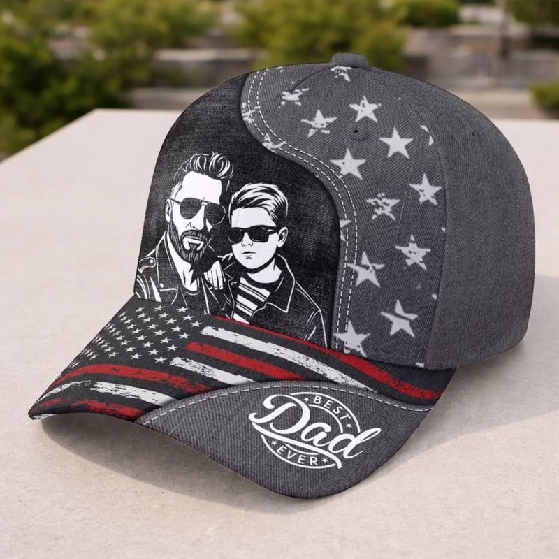 Custom Photo Cap - Personalized Father's Day Birthday Gifts For Dad, Grandpa - Forever Proud Of You
