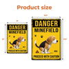 Custom Home Decor Metal Sign - Personalized  Birthday Gifts For Dog Lovers, Dog Dad And Mom - Poop Zone In Progress
