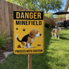 Custom Home Decor Metal Sign - Personalized  Birthday Gifts For Dog Lovers, Dog Dad And Mom - Poop Zone In Progress