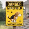 Custom Home Decor Metal Sign - Personalized  Birthday Gifts For Dog Lovers, Dog Dad And Mom - Poop Zone In Progress