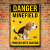 Custom Home Decor Metal Sign - Personalized  Birthday Gifts For Dog Lovers, Dog Dad And Mom - Poop Zone In Progress