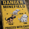 Custom Home Decor Metal Sign - Personalized  Birthday Gifts For Dog Lovers, Dog Dad And Mom - Poop Zone In Progress