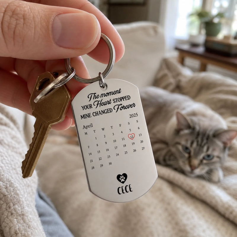 Custom Photo Keychain - Personalized Pet Memorial  Gifts For Dogs, Cats - A Loyal Heart Never Fades
