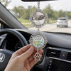 Custom Photo A Piece Of My Heart Is At The Rainbow Bridge - Memorial Personalized Custom Metal Car Hanging Ornament With Charm - Sympathy Gift For Pet Owners, Pet Lovers