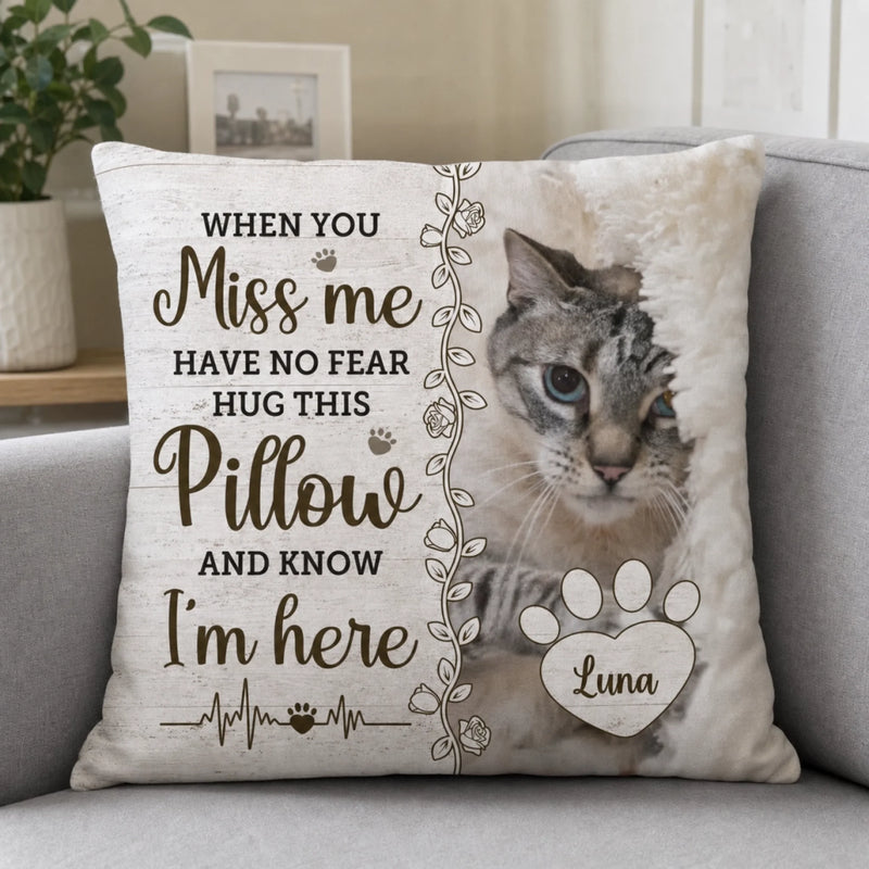 Custom Photo Four Paws, One Heart - Memorial Personalized Custom Pillow - Sympathy Gift For Pet Owners, Pet Lovers