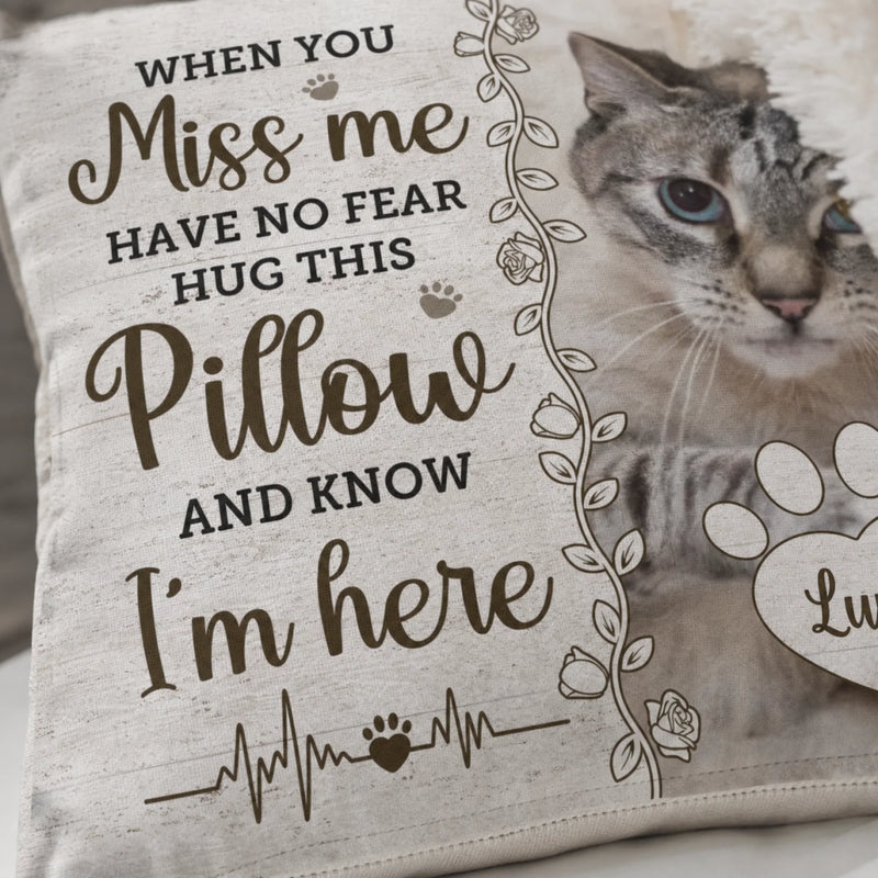 Custom Photo Four Paws, One Heart - Memorial Personalized Custom Pillow - Sympathy Gift For Pet Owners, Pet Lovers