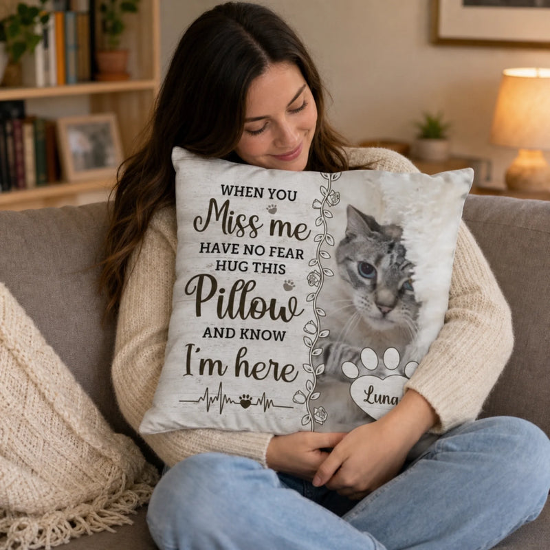 Custom Photo Four Paws, One Heart - Memorial Personalized Custom Pillow - Sympathy Gift For Pet Owners, Pet Lovers