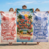 Custom Beach Towel - Personalized America 250th Anniversary, Summer Vacation And Travel Gifts For Mom, Dad, Brother, Sister, Kids - Stars Stripes Freedom Forever
