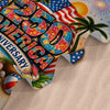 Custom Beach Towel - Personalized America 250th Anniversary, Summer Vacation And Travel Gifts For Mom, Dad, Brother, Sister, Kids - Stars Stripes Freedom Forever