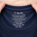 Custom Inside Neck Print T-Shirt - Personalized Father's Day Birthday Gifts For Son - Future Looks Good On You