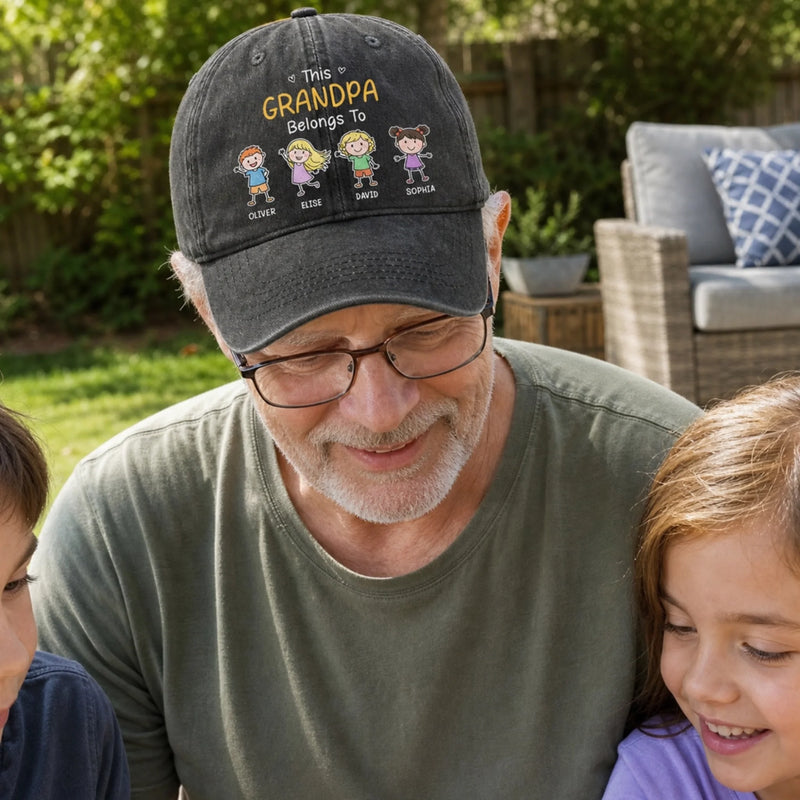 Custom Cap - Personalized Father's Day Gifts For Dad, Grandpa - Built Tough Raised Better
