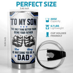 Custom Tumbler - Personalized Father's Day Birthday Gifts For Son - Strong Brave And Kind Always