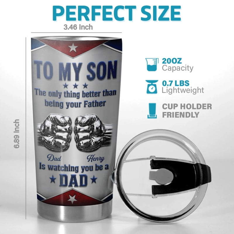 Custom Tumbler - Personalized Father's Day Birthday Gifts For Son - Son Chase Every Dream Fearlessly