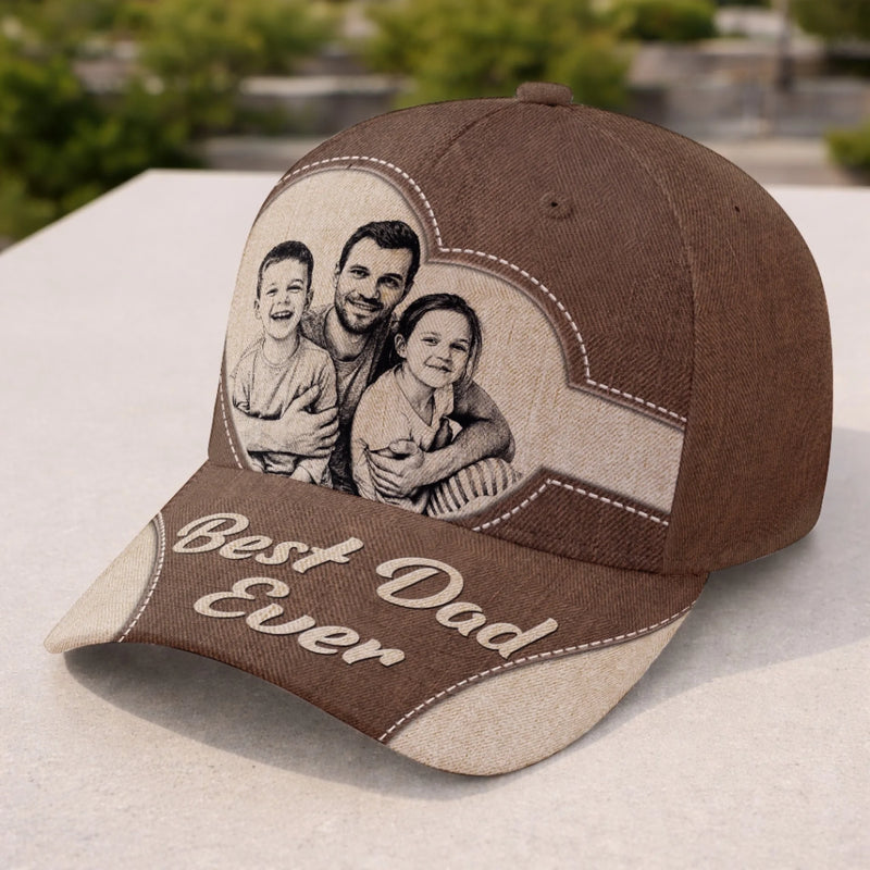 Custom Photo Cap - Personalized Father's Day Gifts For Dad, Grandpa - Best Dad In The World