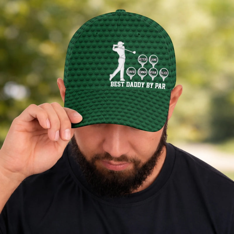 Custom Hat, All Over Print Classic Cap - Personalized Father's Day Birthday Golf Gifts For Dad, Grandpa - Good Swings Good Days
