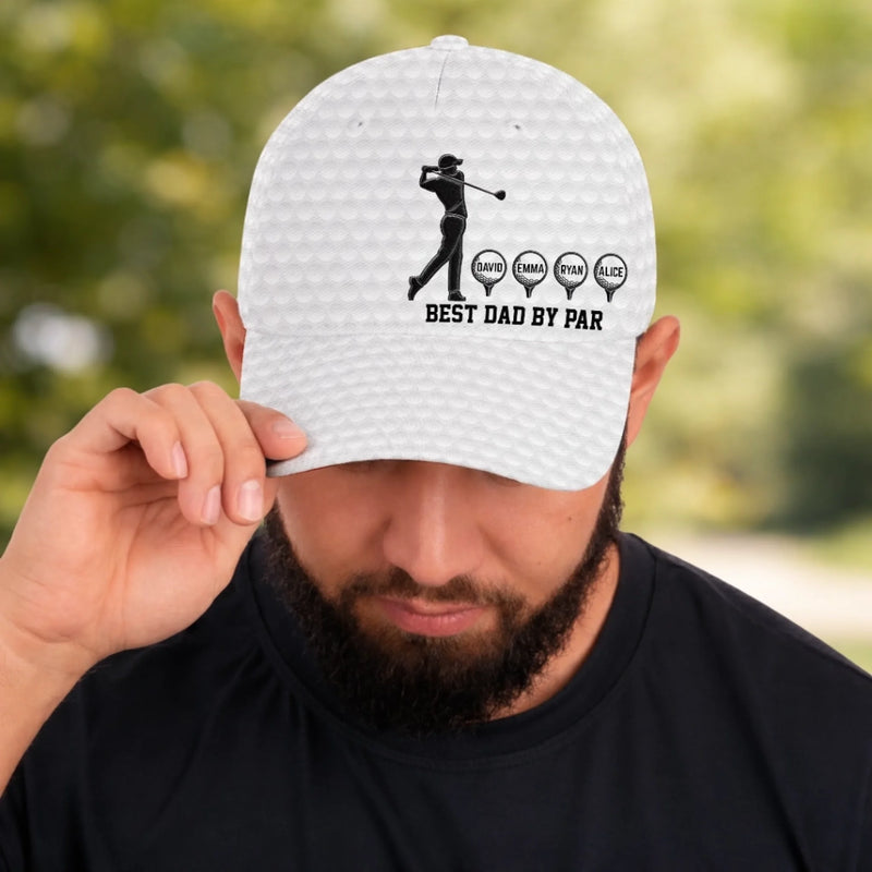 Custom Hat, All Over Print Classic Cap - Personalized Father's Day Birthday Golf Gifts For Dad, Grandpa - Good Swings Good Days