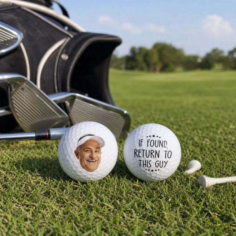 Custom Photo If Found, Return To This Guy - Family Personalized Custom Golf Ball - Gift For Sport Lovers, Sport Players, Dad, Grandpa
