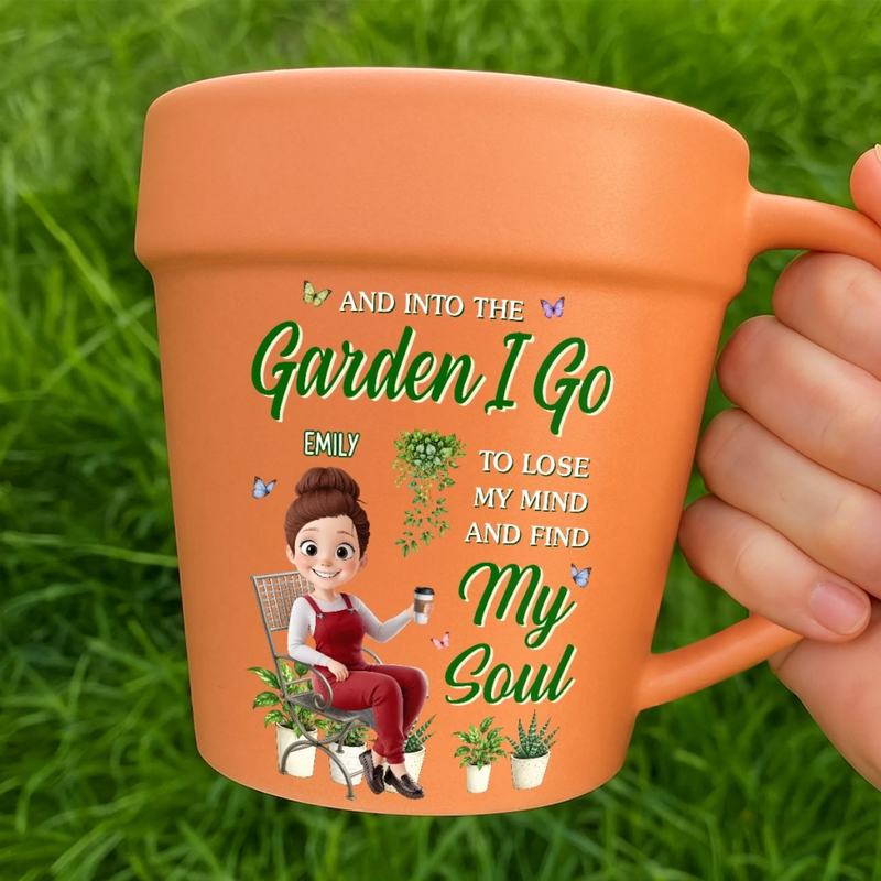Custom Plant Pot Ceramic Mug - Personalized Birthday Garden Gifts For Gardeners - Chasing The Green Peace