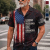 Custom Unisex Tropical Hawaiian Aloha Shirt - Personalized America 250th Anniversary Father's Day Gifts For Dad, Grandpa - Built On Freedom And Love