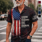 Custom Unisex Tropical Hawaiian Aloha Shirt - Personalized America 250th Anniversary Father's Day Gifts For Husband, Dad, Grandpa - Built On Freedom And Love