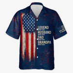 Custom Unisex Tropical Hawaiian Aloha Shirt - Personalized America 250th Anniversary Father's Day Gifts For Husband, Dad, Grandpa - Built On Freedom And Love