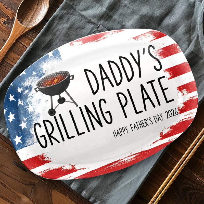 Custom Platter - Personalized Father's Day Birthday Gifts For Dad, Grandpa - Built On Food And Love
