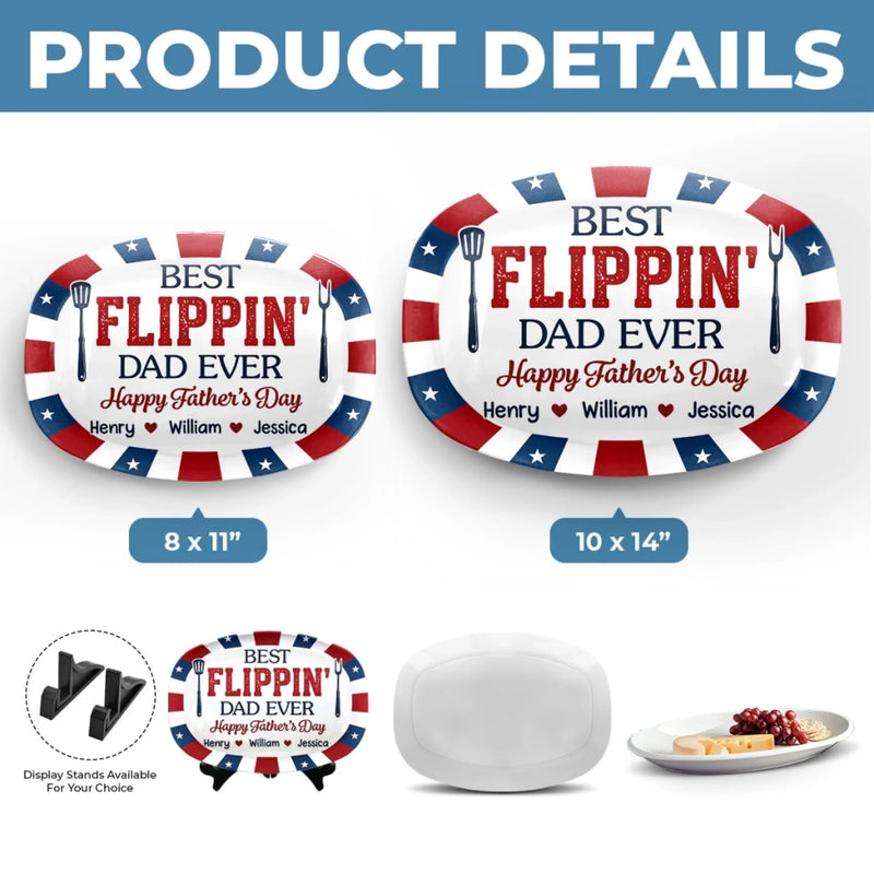 Custom Platter - Personalized Father's Day Birthday Gifts For Dad, Grandpa - Made With Love Served Proud