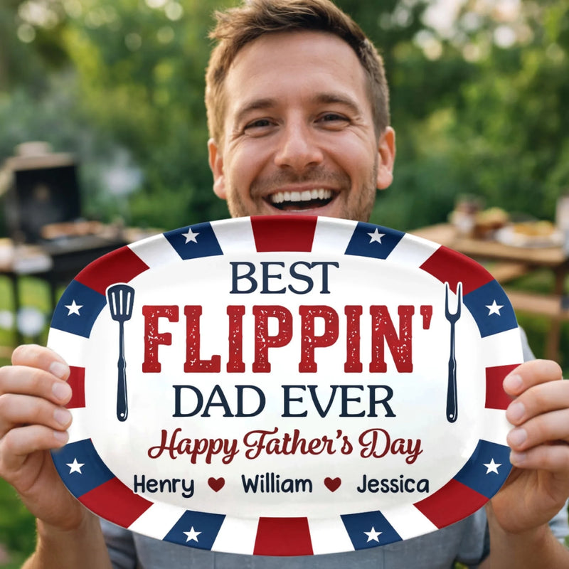 Custom Platter - Personalized Father's Day Birthday Gifts For Dad, Grandpa - Made With Love Served Proud