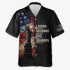 Custom Unisex Tropical Hawaiian Aloha Shirt - Personalized America 250th Anniversary Father's Day Gifts For Dad, Grandpa - Stars Stripes And Family Pride