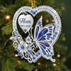 Custom Acrylic Ornament - Personalized Christmas Memorial Sympathy Gifts For Loss Of Mom, Dad - Love Echoes Through Time
