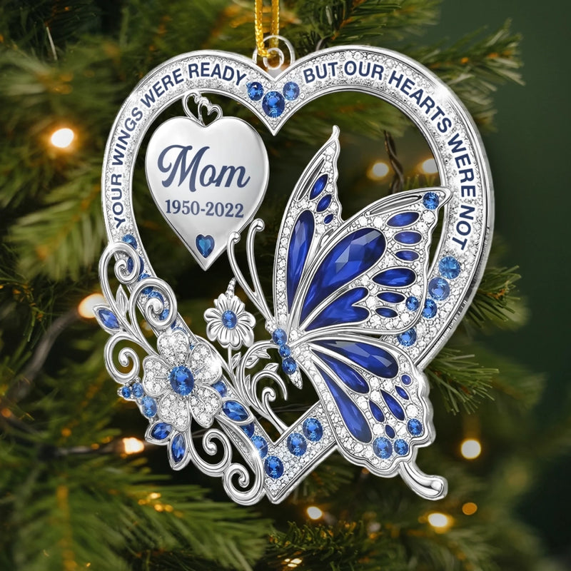 Custom Acrylic Ornament - Personalized Christmas Memorial Sympathy Gifts For Loss Of Mom, Dad - Love Echoes Through Time