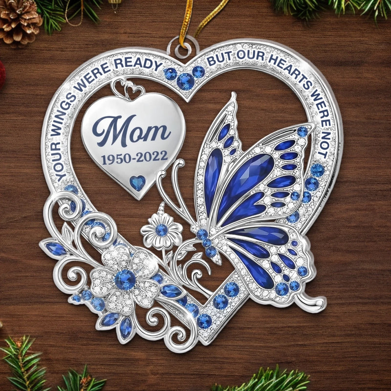 Custom Acrylic Ornament - Personalized Christmas Memorial Sympathy Gifts For Loss Of Mom, Dad - Love Echoes Through Time